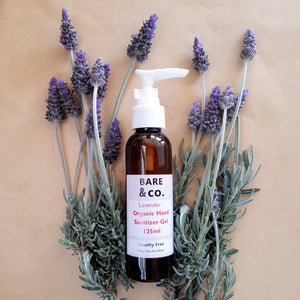 Bare & Co. Organic Hand Sanitiser Gel Lavender 125ml