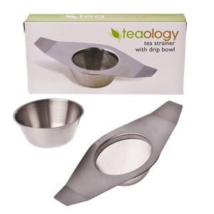 Teaology Tea Strainer with drip bowl