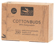 GO BAMBOO Cotton Buds 100% Biodegradable x200